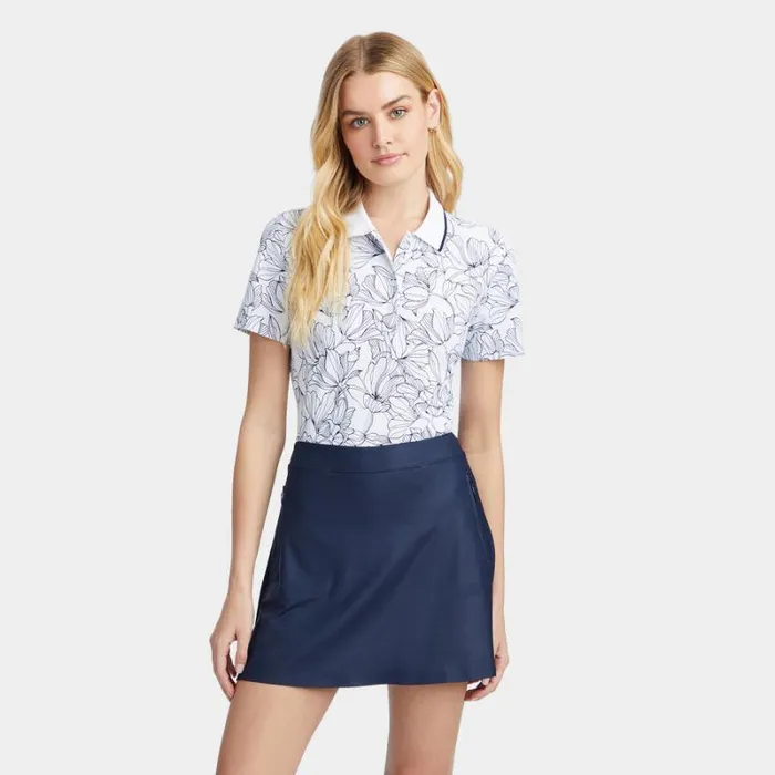 GFORE OUTLINE IRIS TECH PIQU POLO Snow Women Polos