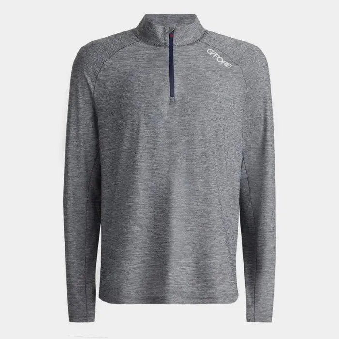 GFORE STRETCH TECH QUARTER ZIP LONG SLEEVE PULLOVER Heather Grey Men Mid Layers