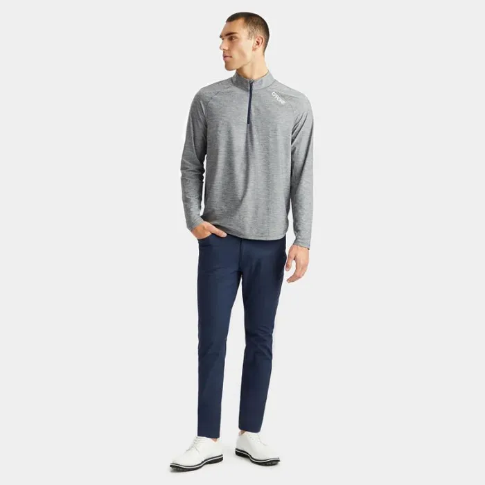 GFORE STRETCH TECH QUARTER ZIP LONG SLEEVE PULLOVER Heather Grey Men Mid Layers