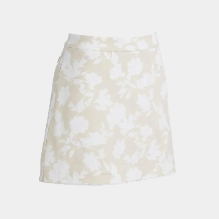GFORE TONAL FLORAL WRAP MAVERICK 4WAY STRETCH SKORT Stone Women Skorts and Dresses