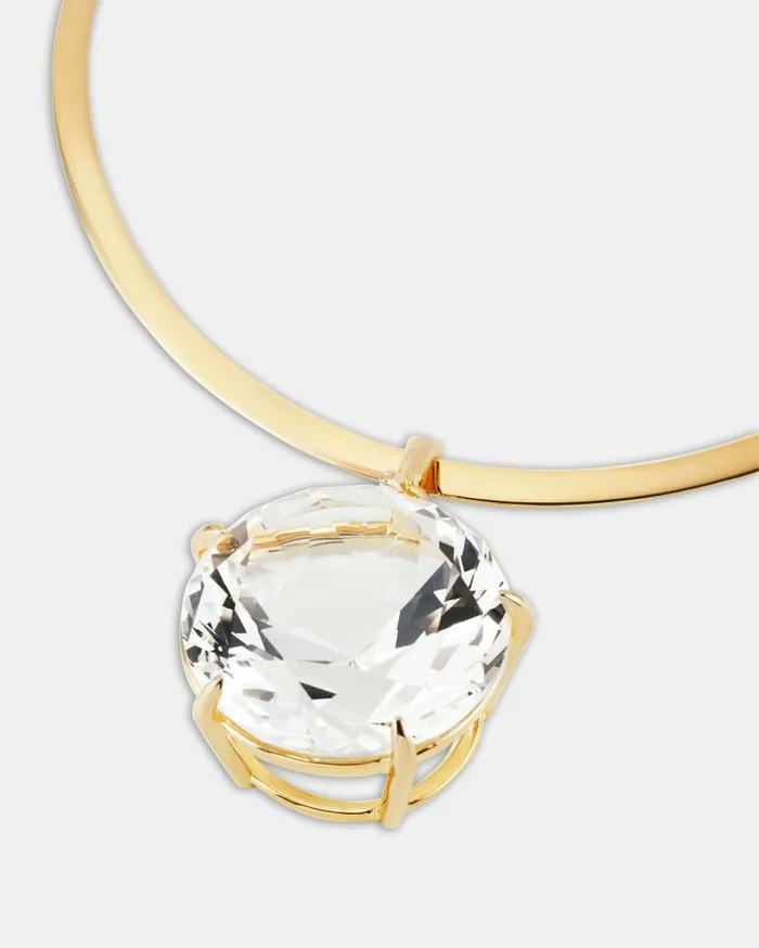 Galactic Crystal Necklace Gold Women Aquazzura Jewelry