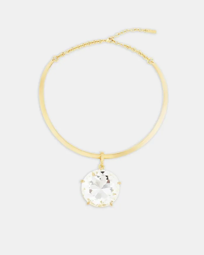 Galactic Crystal Necklace Gold Women Aquazzura Jewelry Galactic Crystal Necklace Gold Women Aquazzura Jewelry