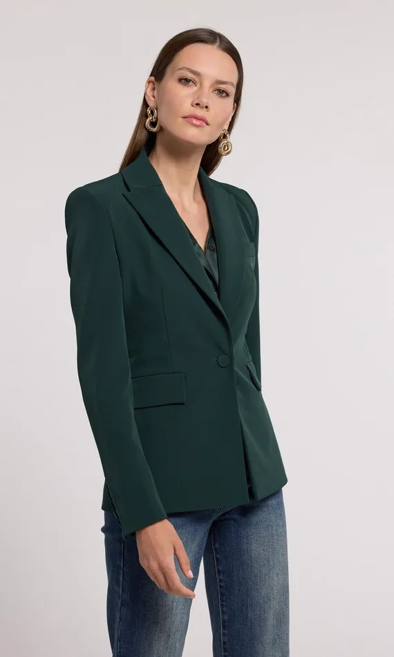 Generation Love Clothing Blazers and Jackets Aimee Crepe Blazer Forest 8211 Women