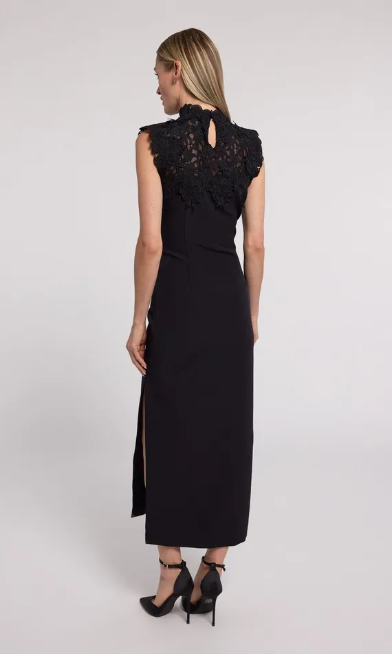 Generation Love Clothing Dresses Shonna Lace Combo Crepe Dress Black 8211 Women