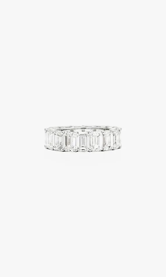 Generation Love Clothing Fine Jewelry The Forever Emerald Cut Band 1241 Carats White Gold 8211 Women