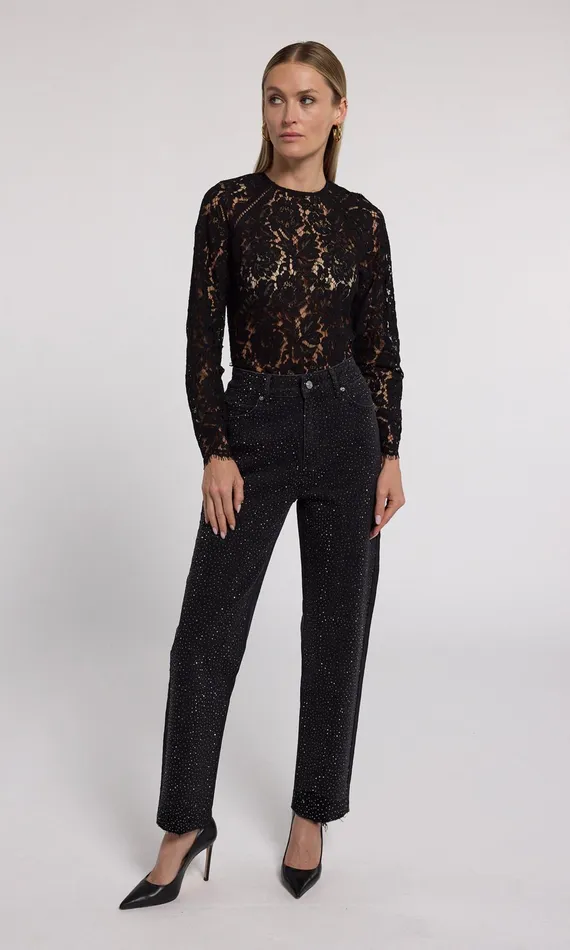 Generation Love Clothing Pants Baylor Compact Crystal Jeans Washed Black Hematite 8211 Women