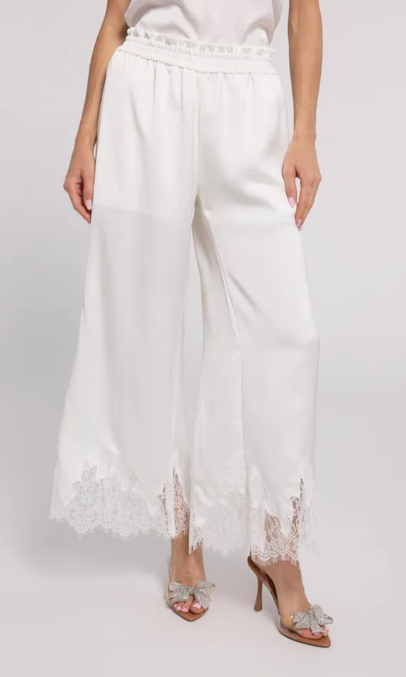 Generation Love Clothing Pants Ceily Satin Pants White 8211 Women