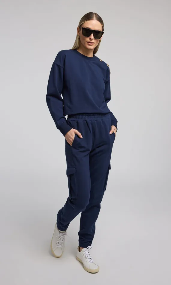 Generation Love Clothing Pants Chandra Fleece Sweatpants French Navy 8211 Women