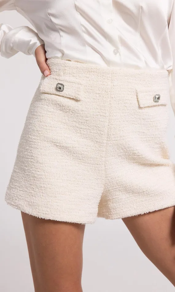 Generation Love Clothing Shorts Dami Tweed Shorts Cream 8211 Women