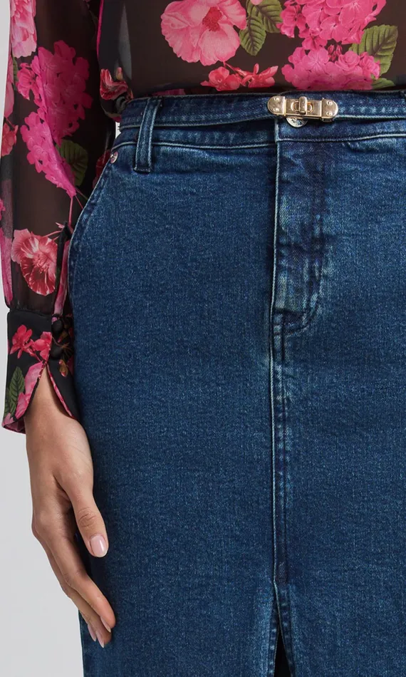 Generation Love Clothing Skirts Medina Denim Skirt Ocean Blue 8211 Women