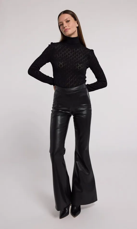 Generation Love Clothing Sweaters and Sweatshirts Natasha Pointelle Sweater Black 8211 Women