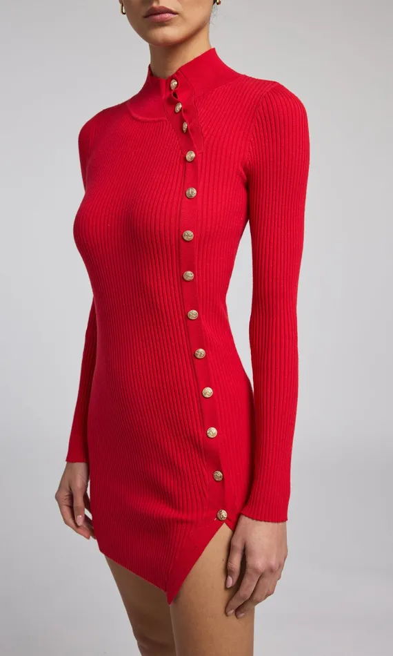 Generation Love Clothing Sweaters and Sweatshirts Yara Rib Dress Red 8211 Women