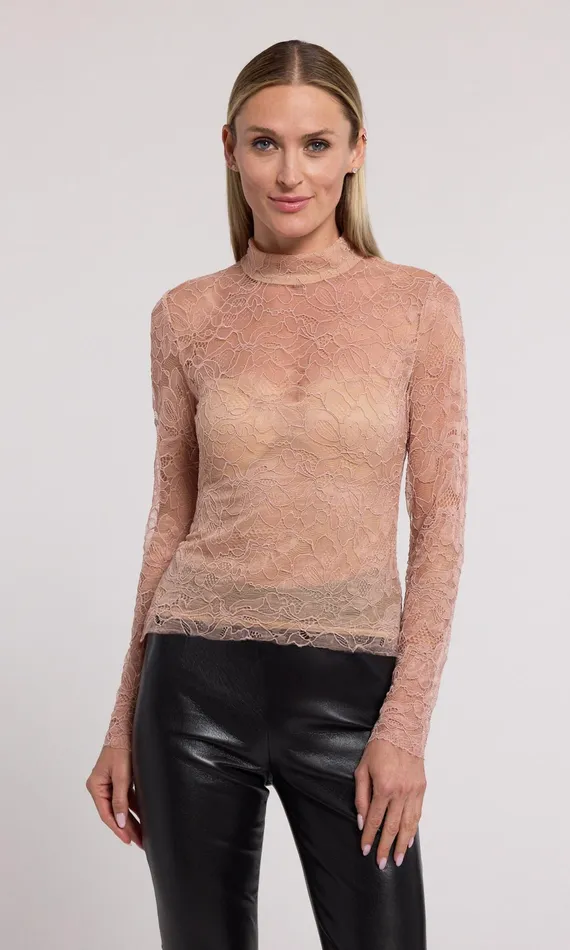 Generation Love Clothing Tops Marielle Lace Top Blush 8211 Women