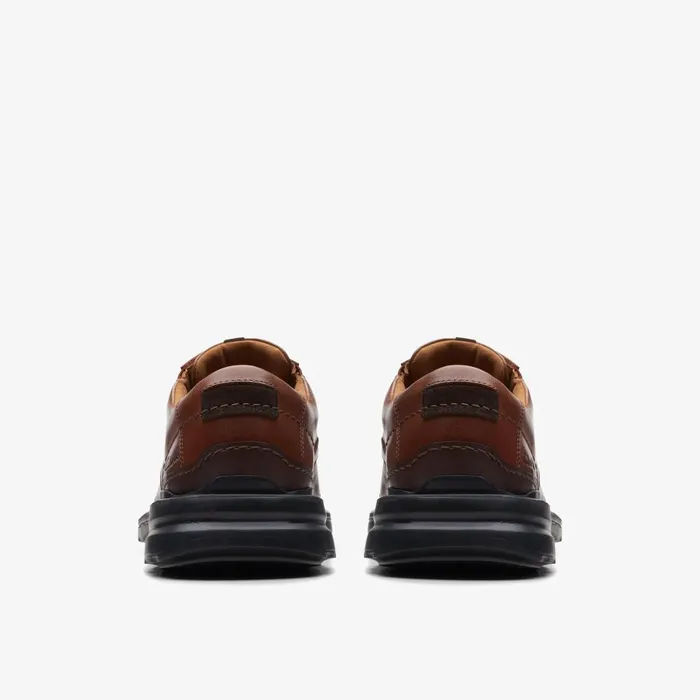 Gessler Lace Dark Tan Leather Men Clarks Casual Dress Shoes