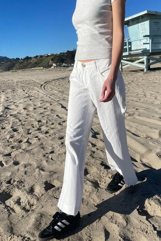 Gracie Pants Natural White Women Brandy Melville Bottoms