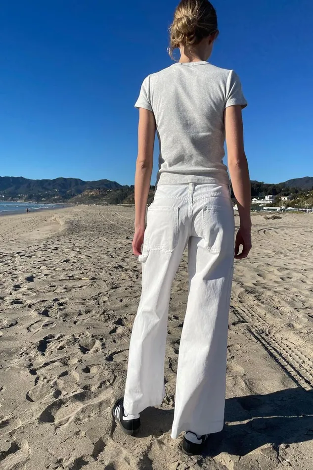Gracie Pants Natural White Women Brandy Melville Bottoms