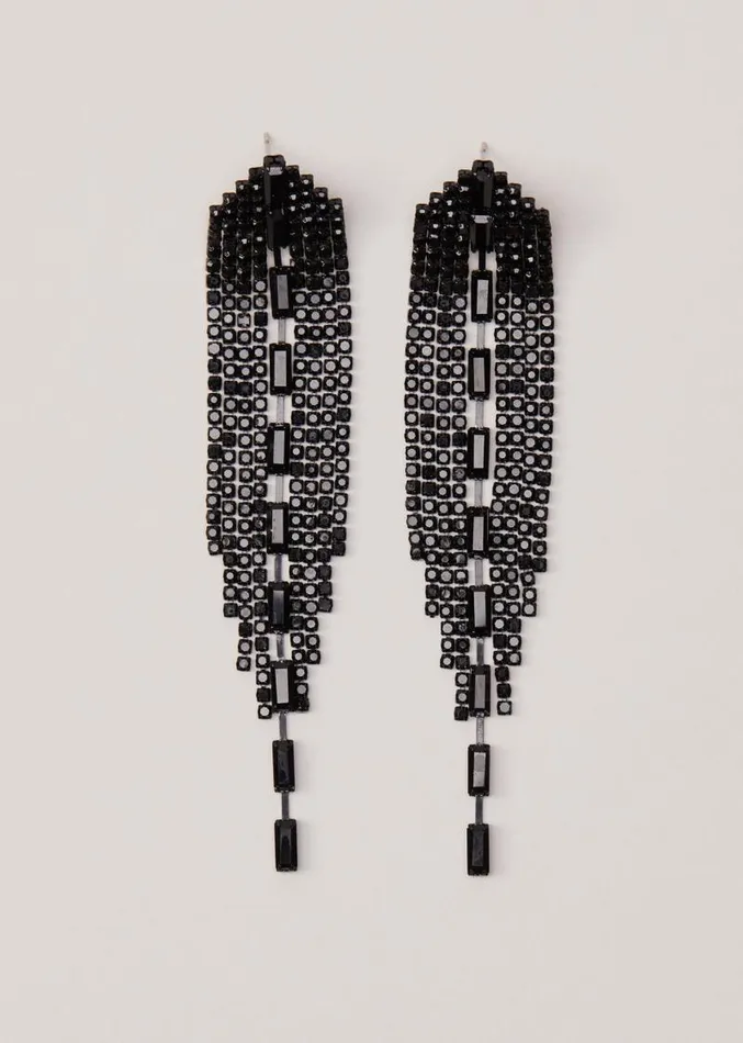 Graduated Stone Drop Earrings Black Women Phase Eight Jewellery