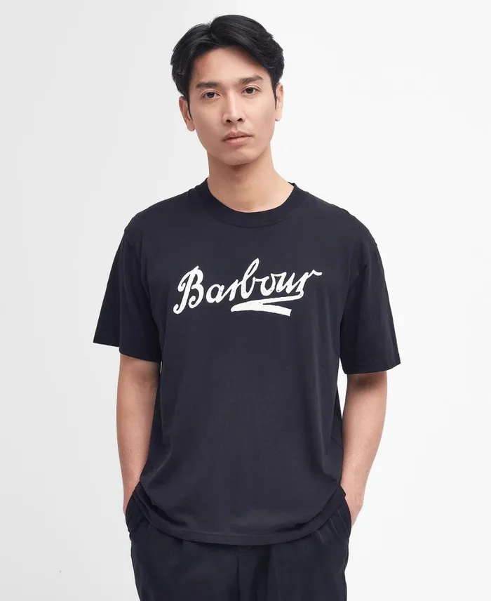 Grainger Oversized TShirt Classic White Men Barbour TShirts