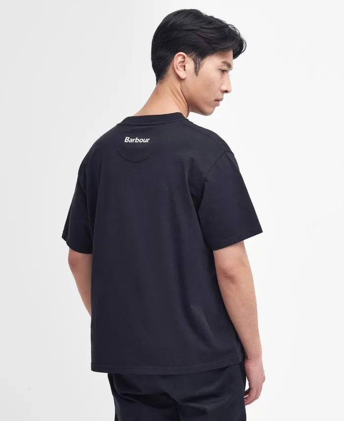 Grainger Oversized TShirt Classic White Men Barbour TShirts