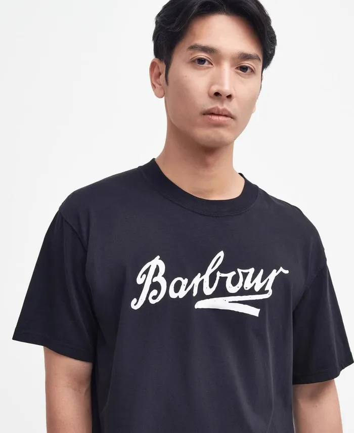 Grainger Oversized TShirt Classic White Men Barbour TShirts