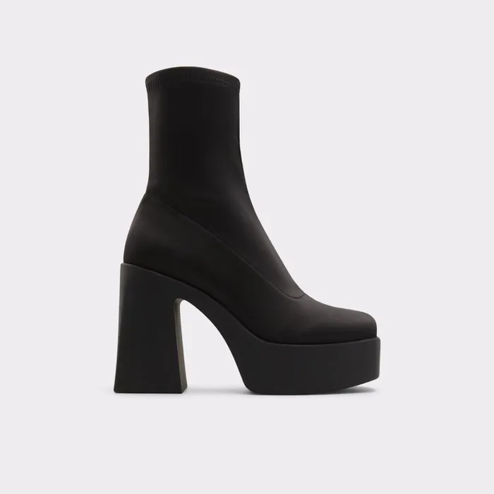Grandstep Black Textile Satin Women ALDO Boots