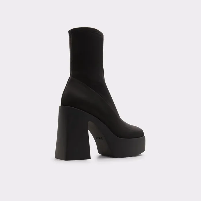 Grandstep Black Textile Satin Women ALDO Boots