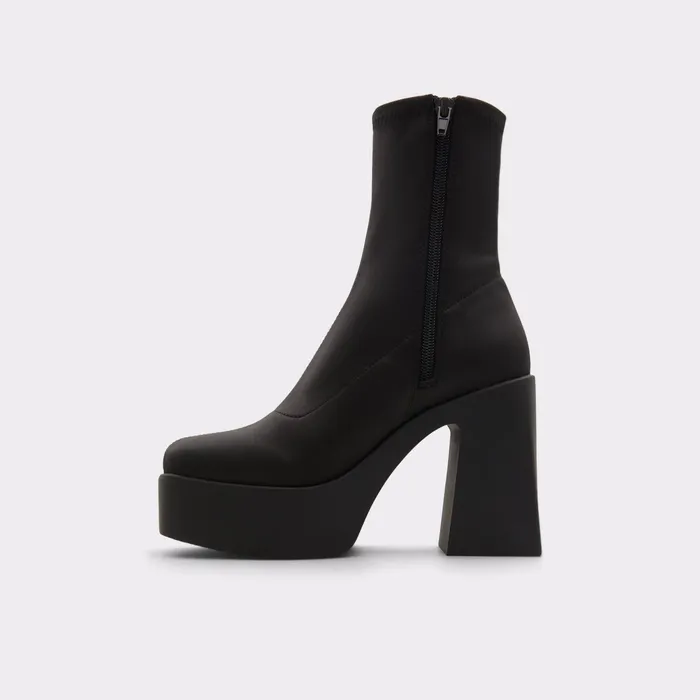 Grandstep Black Textile Satin Women ALDO Boots