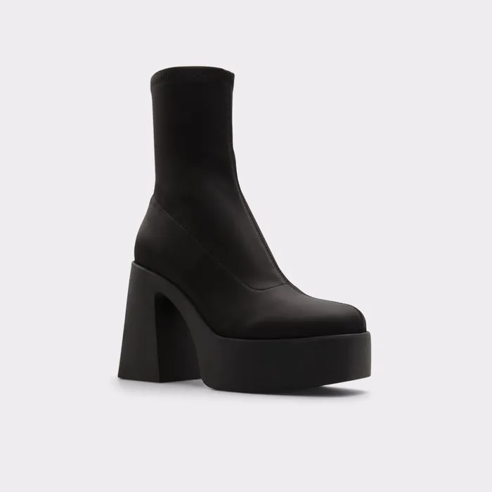 Grandstep Black Textile Satin Women ALDO Boots