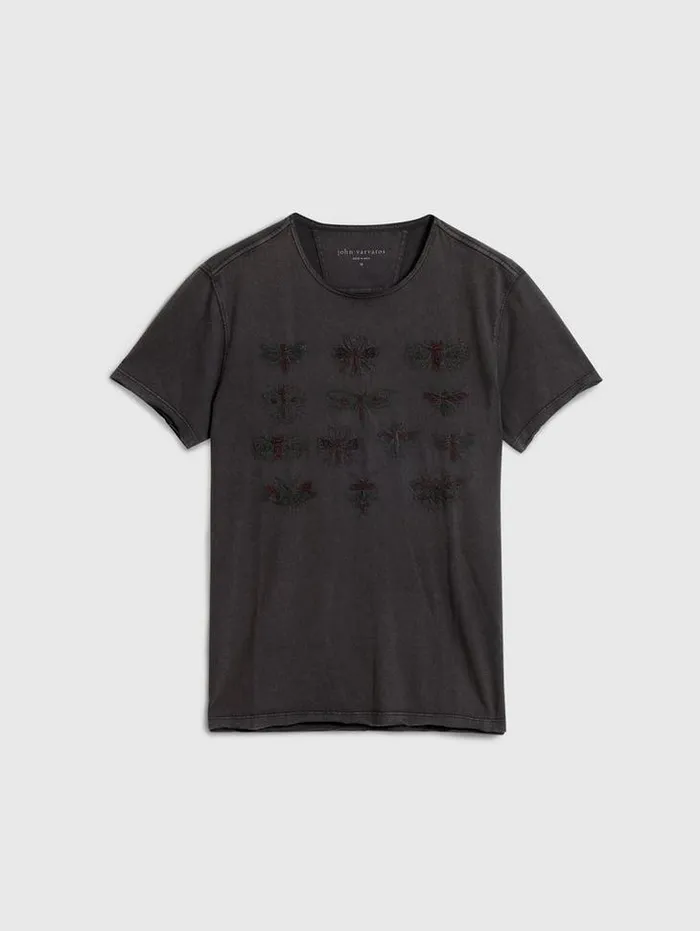 Graphic Tees Men John Varvatos INSECT EYES TEE Charcoal