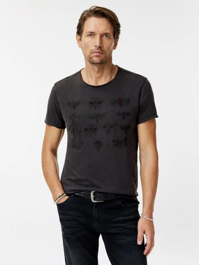 Graphic Tees Men John Varvatos INSECT EYES TEE Charcoal