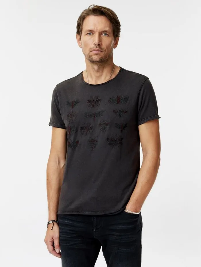 Graphic Tees Men John Varvatos INSECT EYES TEE Charcoal