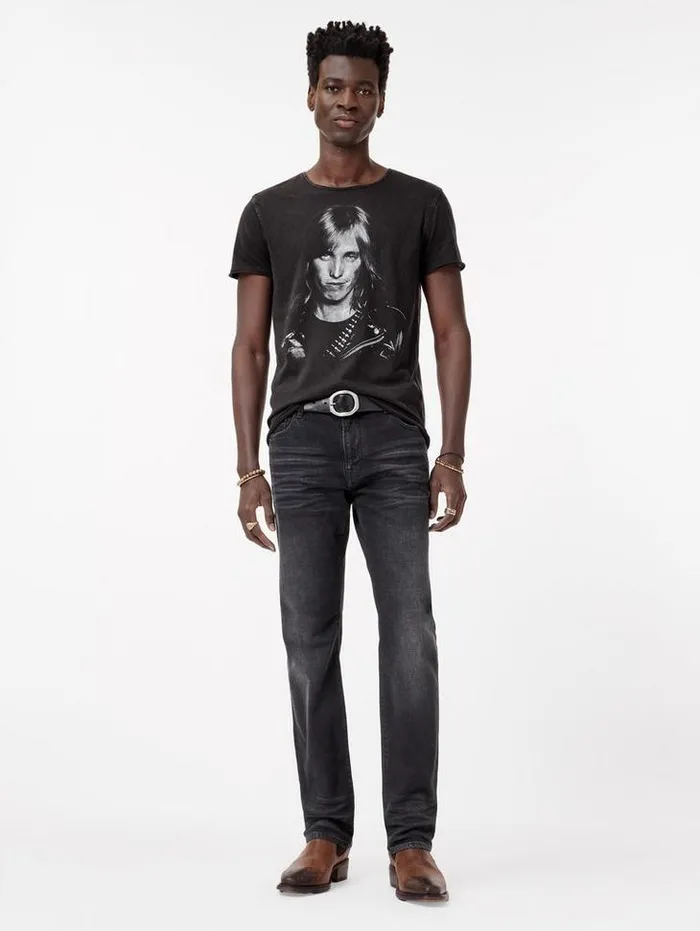 Graphic Tees Men John Varvatos TOM PETTY BLACK AND WHITE TEE Charcoal