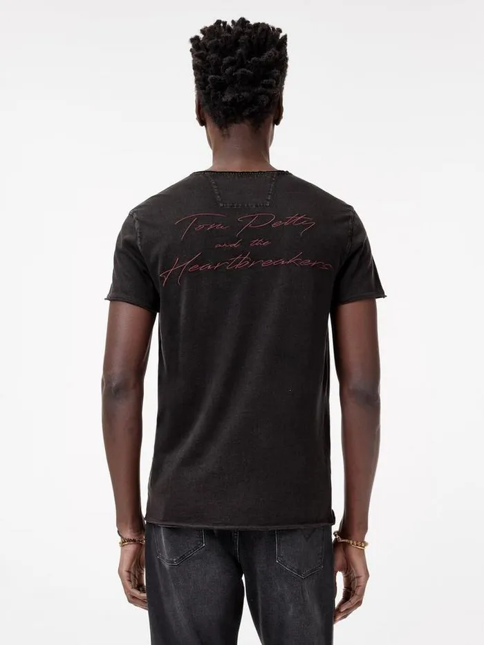 Graphic Tees Men John Varvatos TOM PETTY BLACK AND WHITE TEE Charcoal