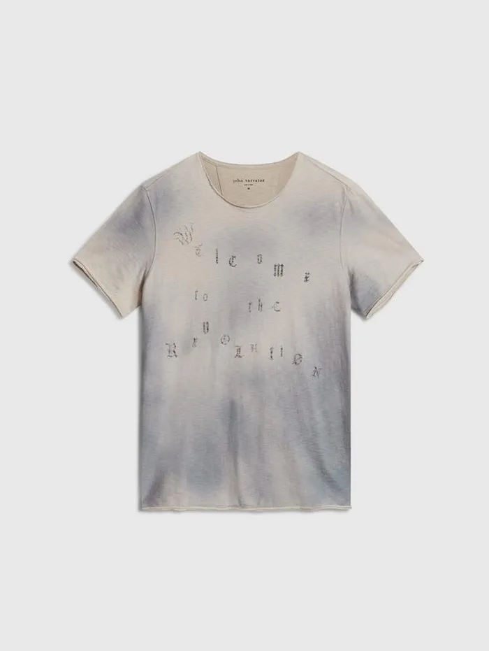 Graphic Tees Men John Varvatos WELCOME TO THE REVOLUTION TEE Tea Stain