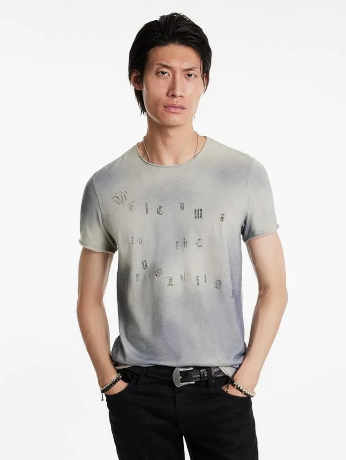 Graphic Tees Men John Varvatos WELCOME TO THE REVOLUTION TEE Tea Stain