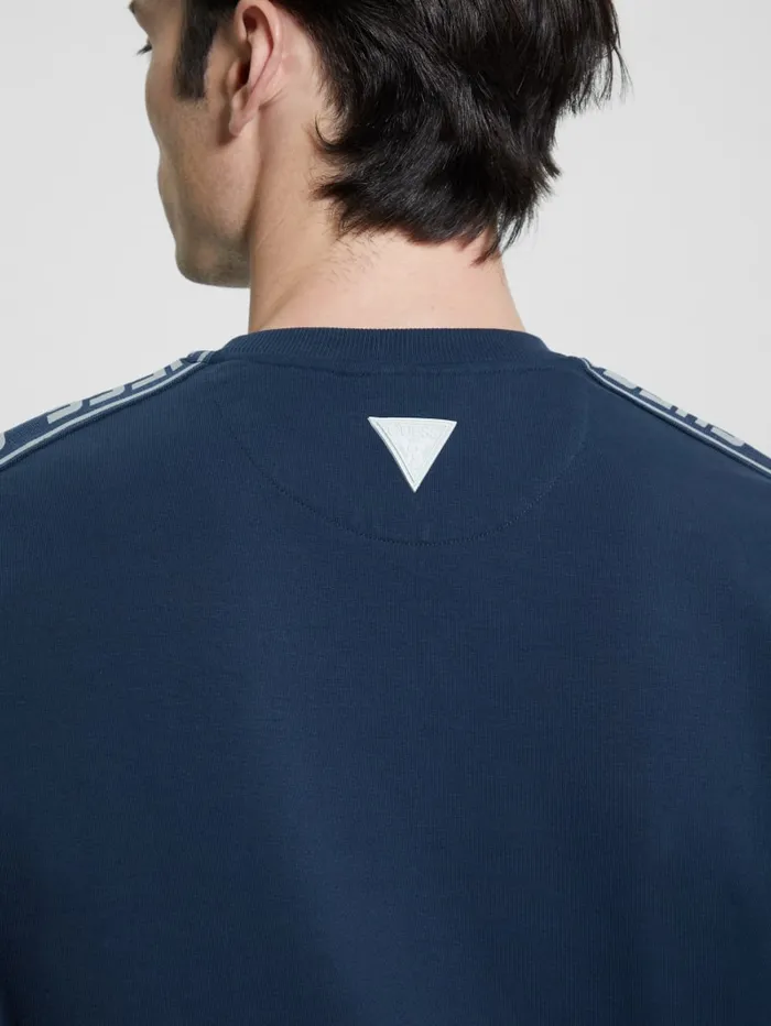 GUESS Activewear Eco Arlo Fleece Sweatshirt Blue 8211 Men