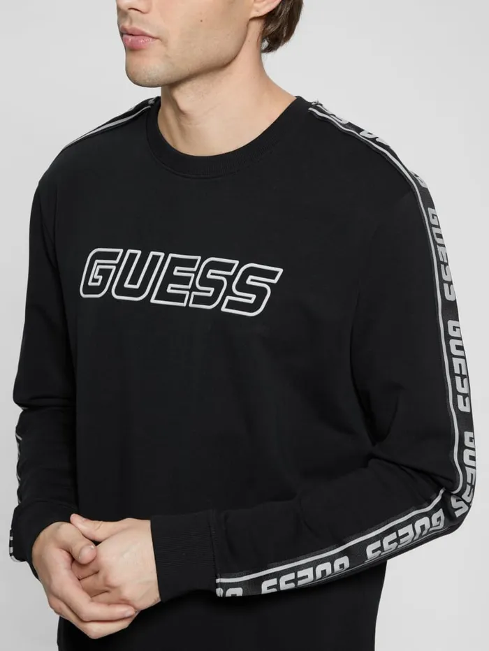 GUESS Activewear Eco Arlo Fleece Sweatshirt Blue 8211 Men