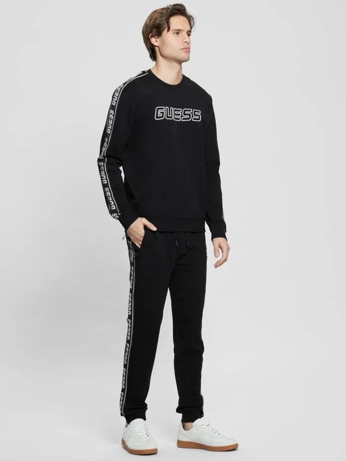 GUESS Activewear Eco Arlo Fleece Sweatshirt Blue 8211 Men