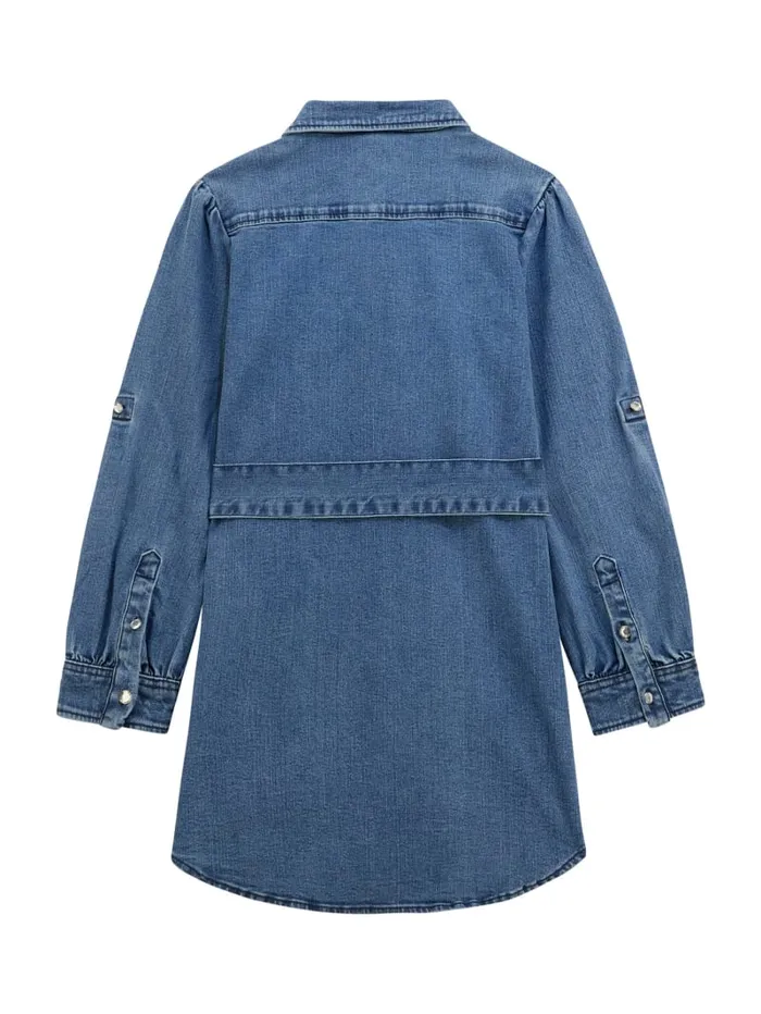GUESS Big Girl 7 14 Belted Denim Shirt Dress 716 Blue 8211 Kids
