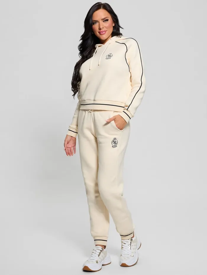 GUESS Bottoms Eco Nia ColorBlock Joggers White 8211 Women
