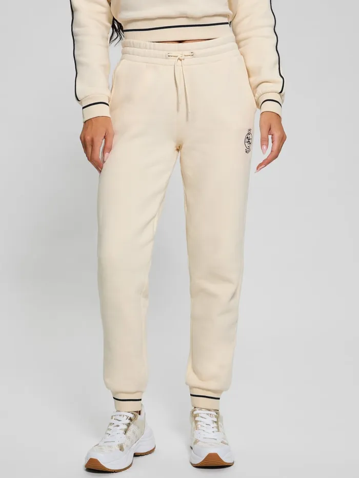 GUESS Bottoms Eco Nia ColorBlock Joggers White 8211 Women