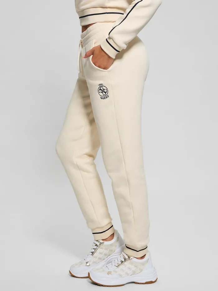 GUESS Bottoms Eco Nia ColorBlock Joggers White 8211 Women