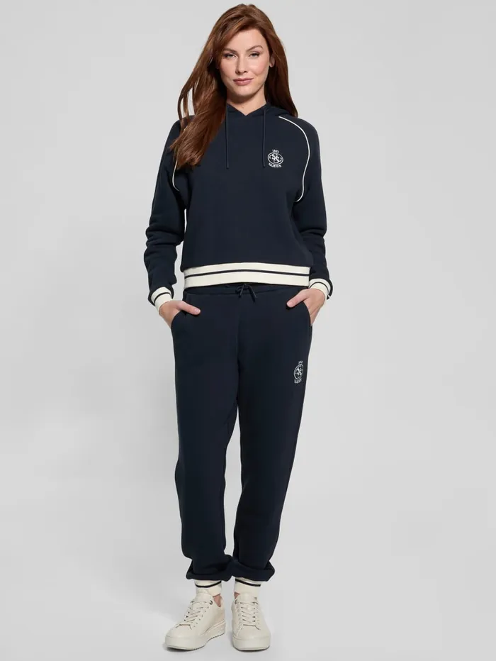 GUESS Bottoms Eco Nia ColorBlock Joggers White 8211 Women