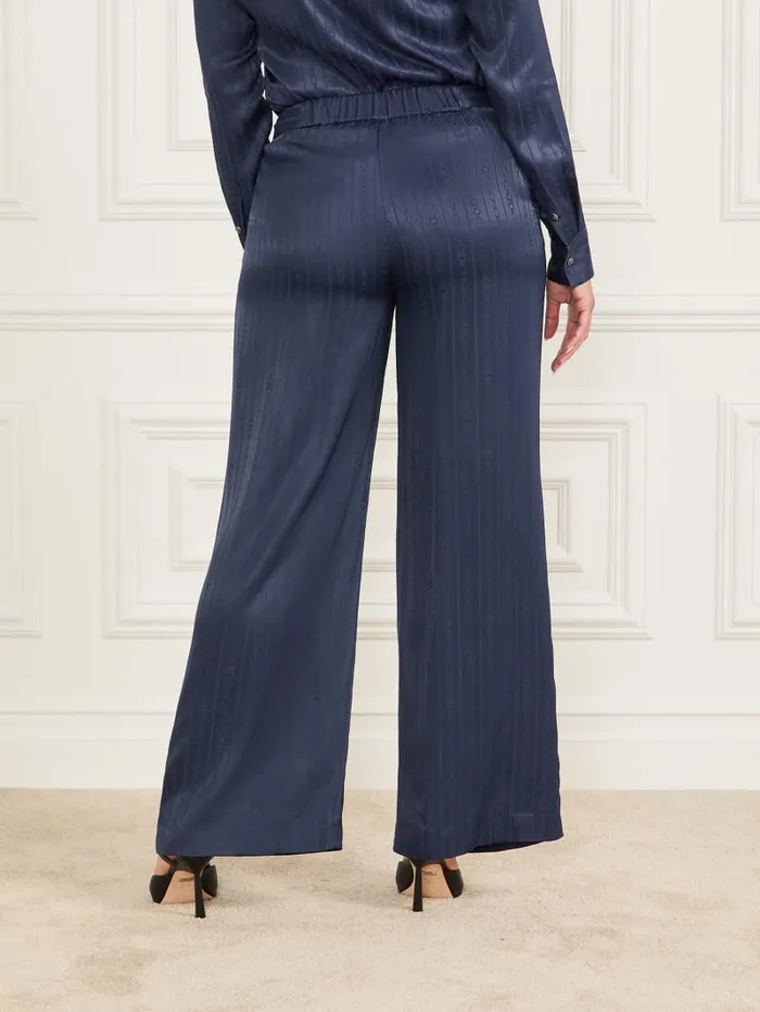 GUESS Bottoms Eco Stella Monogram Pant Blue 8211 Women