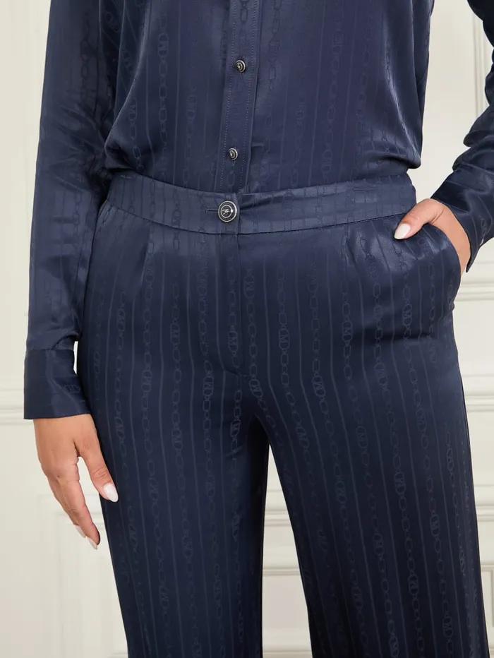 GUESS Bottoms Eco Stella Monogram Pant Blue 8211 Women