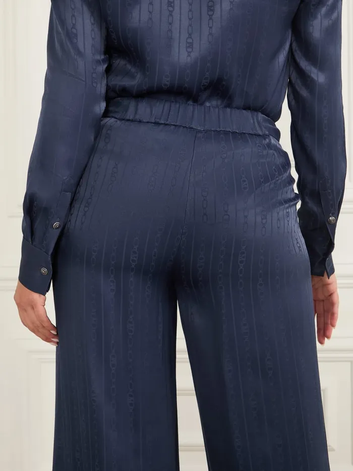 GUESS Bottoms Eco Stella Monogram Pant Blue 8211 Women