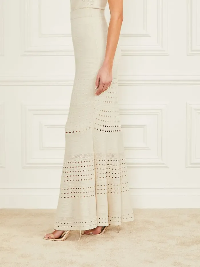 GUESS Bottoms Henley Maxi Skirt White 8211 Women