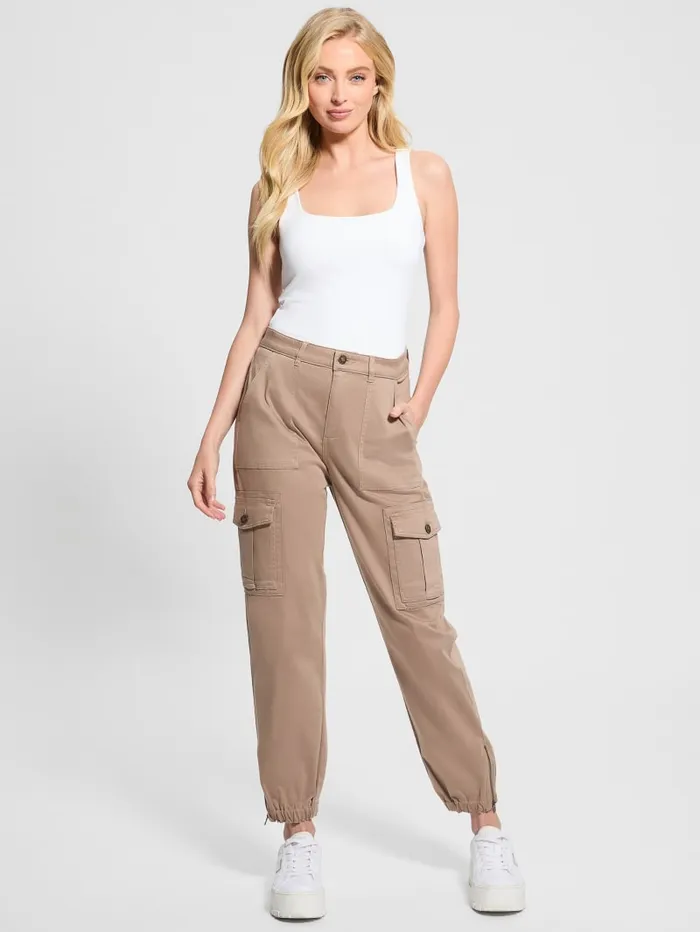 GUESS Bottoms Juno Cargo Joggers Beige 8211 Women
