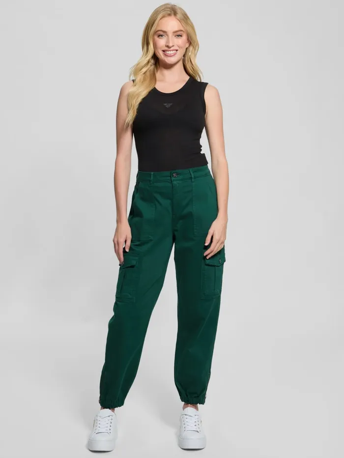 GUESS Bottoms Juno Cargo Joggers Green 8211 Women