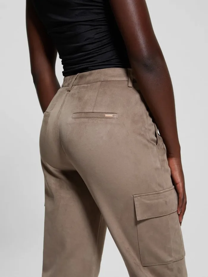 GUESS Bottoms Mariza FauxSuede Cargo Pants Red 8211 Women